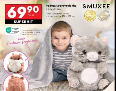 Poduszka przytulanka z kocykiem Smukee promocja