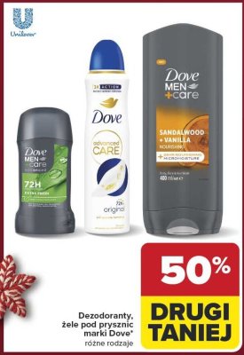 Dezodoranty, żele pod prysznic marki Dove, różne rodzaje promocja w Carrefour Market