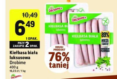 Kiełbasa biała luksusowa Drobimex promocja