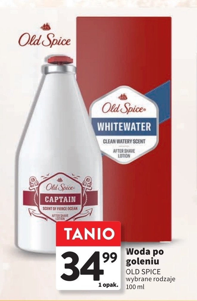 Woda po goleniu Old spice captain promocja w Intermarche