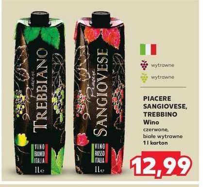 Wino Piacere trebbiano promocja