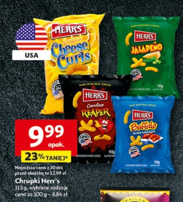 Chipsy Herr's, wybrane rodzaje promocja w Auchan