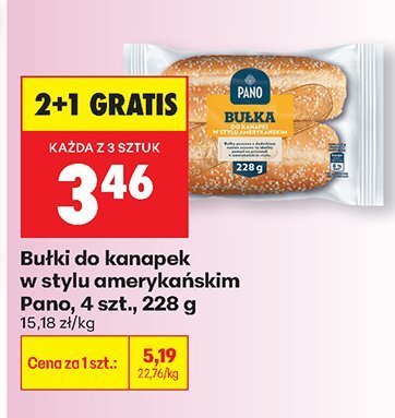 Bułki do kanapek w stylu amerykańskim Pano promocja w Biedronka