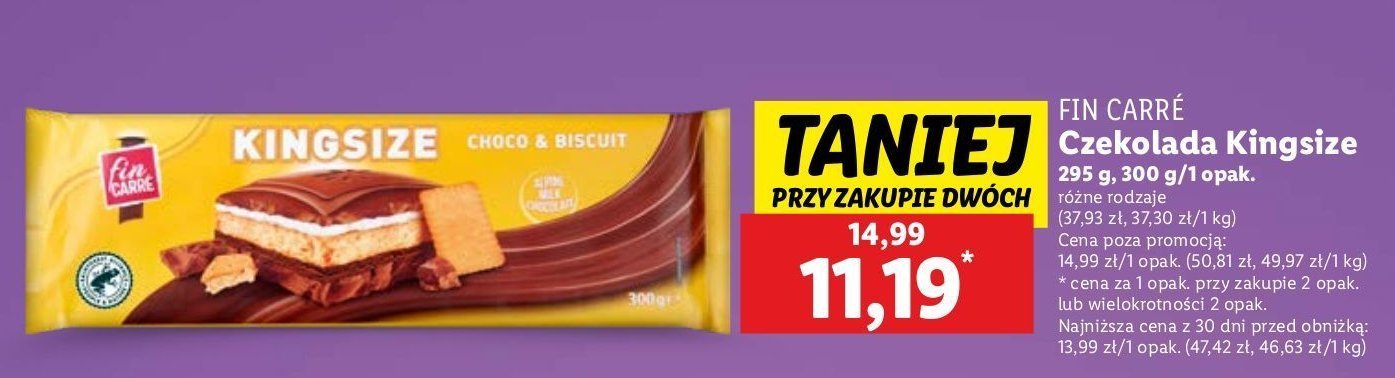 Czekolada choco&biscut Fin carre promocja