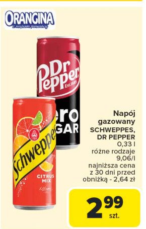 Nap贸j zero Dr pepper promocja