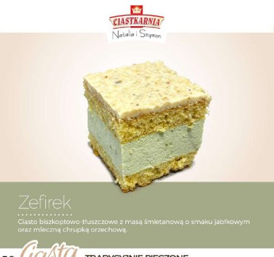 Ciasto Zefirek Ciastkarnia Natalia i Szymon promocja w TOPAZ