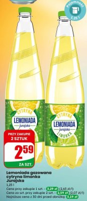 Lemoniada gazowana cytryna limonka Jurajska promocja w Dino