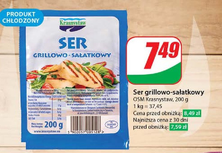 Ser grillowo-sałatkowy Krasnystaw promocja w Dino