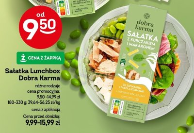 Sałatka z kurczakiem i makaronem Lunchbox Dobra Karma promocja w Żabka