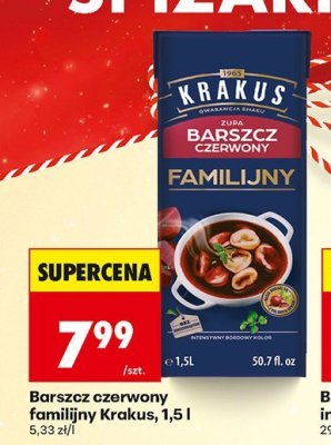 Barszcz czerwony familijny Krakus promocja w Biedronka