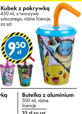 Kubek z pokrywką 430 ml różne licencje (Paw Patrol, Pokémon) promocja w Tedi