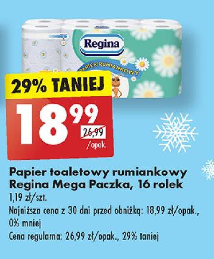 Papier toaletowy rumiankowy Regina promocja w Biedronka