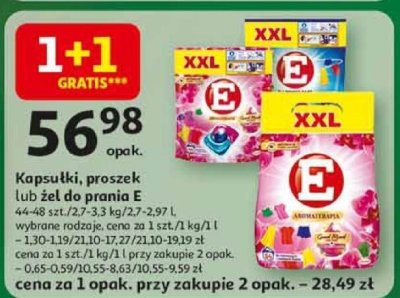 Kapsułki, proszek lub żel do prania E promocja w Auchan
