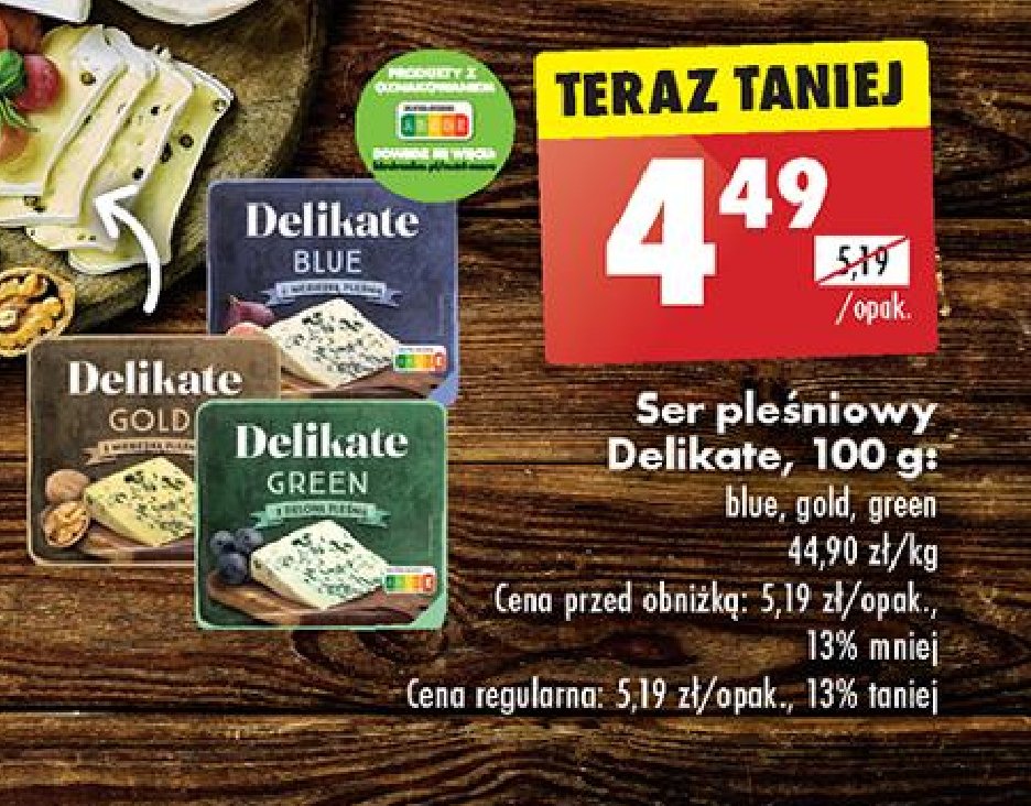 Ser pleśniowy blue Delikate promocja w Biedronka