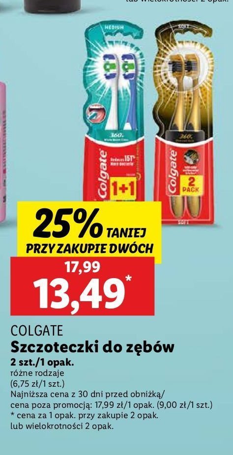 Szczoteczka do zębów charcoal gold Colgate 360 promocja