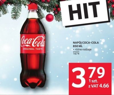 Napój Coca-Cola 850ML promocja w Selgros