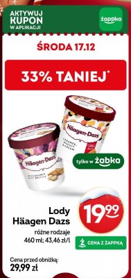Lody Häagen Dazs, różne rodzaje promocja w Żabka