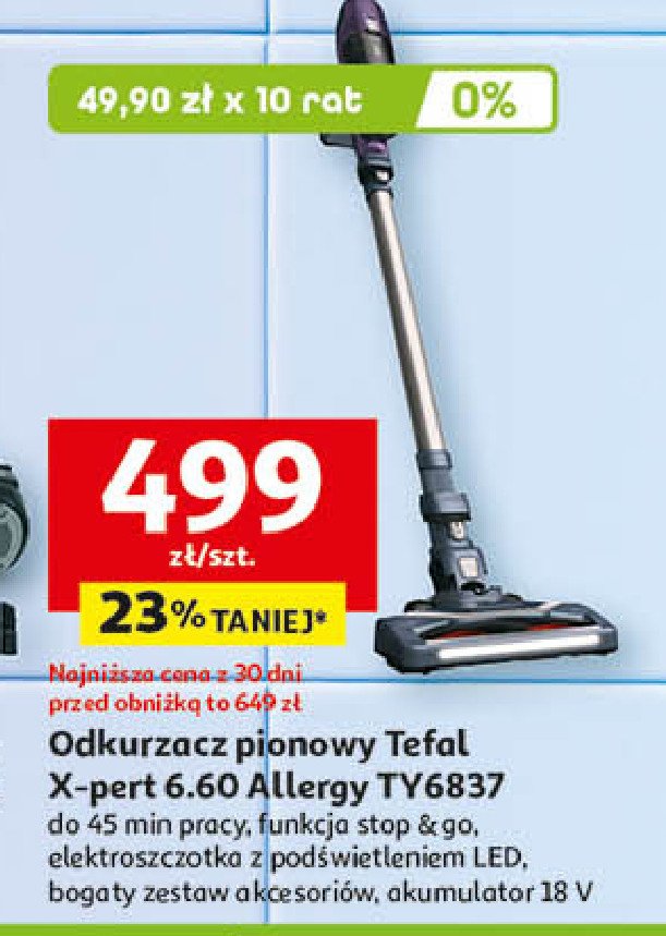 Odkurzacz x-pert 6.60 allergy ty6837 Tefal promocja