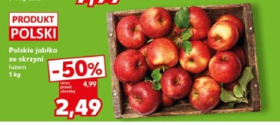 Polskie jabłka ze skrzyni luzem  promocja w Kaufland