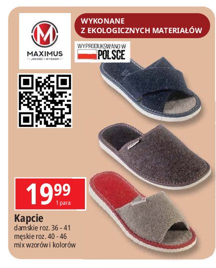 Kapcie damskie MAXIMUS promocja