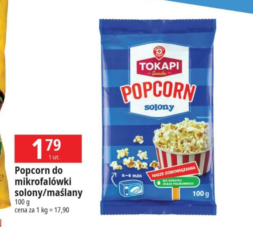 Popcorn maślany Wiodąca marka tokapi promocja