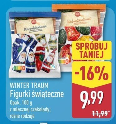 Figurki świąteczne WINTER TRAUM Figurki świąteczne z mlecznej czekolady różne rodzaje promocja w Aldi