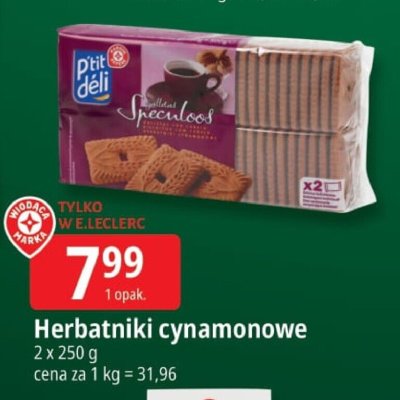 Herbatniki cynamonowe promocja w Leclerc