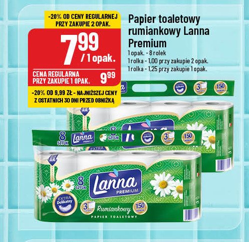 Papier toaletowy rumiankowy 3-warstwowy Lanna premium promocja