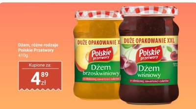 Dżem brzoskwiniowy Polskie Przetwory XXL promocja w Dino