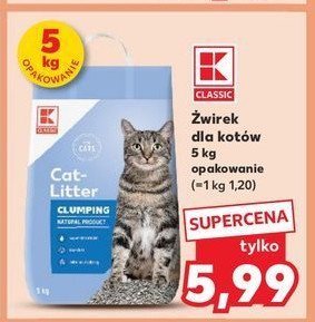 Żwirek dla kota K-classic promocja