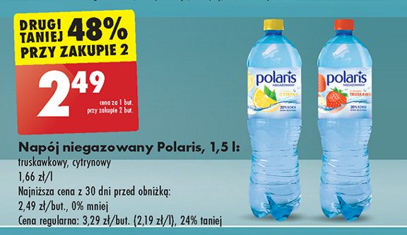 Woda truskawkowa Polaris promocja