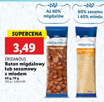 Baton sezamowy z miodem Eridanous promocja