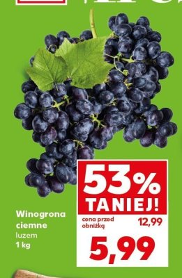 Winogrona ciemne luzem promocja w Kaufland