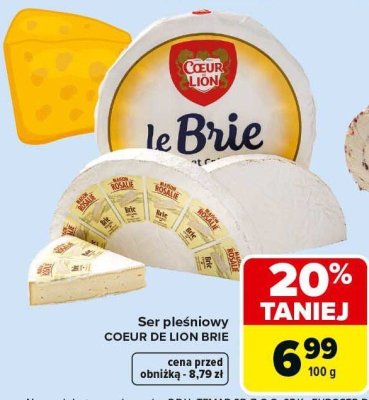 Ser pleśniowy COEUR DE LION BRIE promocja w Carrefour Market