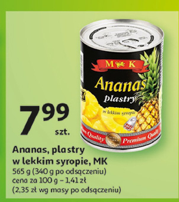 Ananas plastry M&k promocja