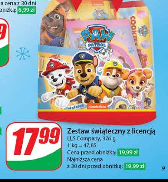 Zestaw świąteczny psi patrl LLS SWEETS promocja w Dino