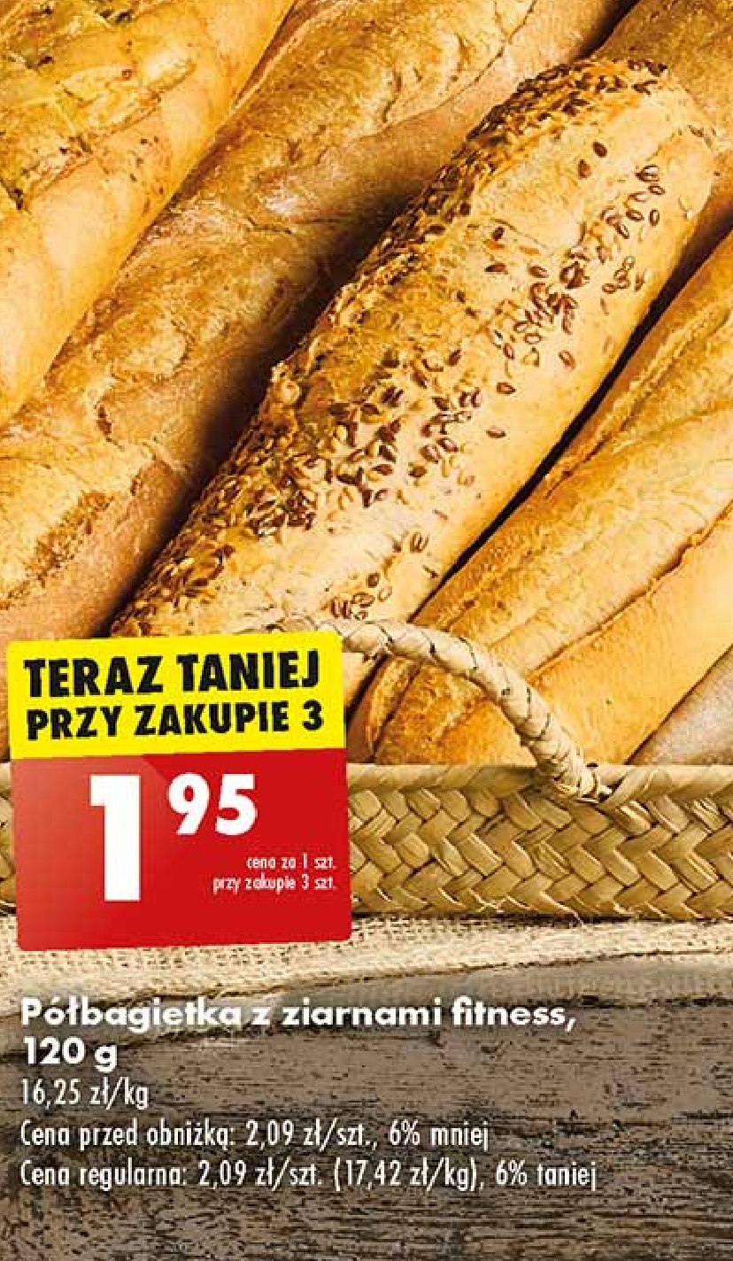 Półbagietka fitness z ziarnami promocja