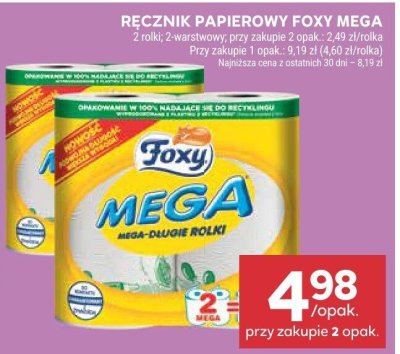 Ręcznik papierowy Foxy Mega promocja w Stokrotka