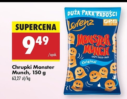Chrupki original Lorenz monster munch promocja w Biedronka