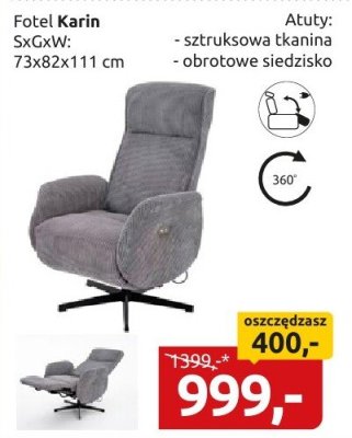 Fotel Karin Black Red White promocja w Black Red White