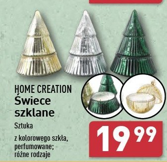 Świeca szklana Home creation promocja