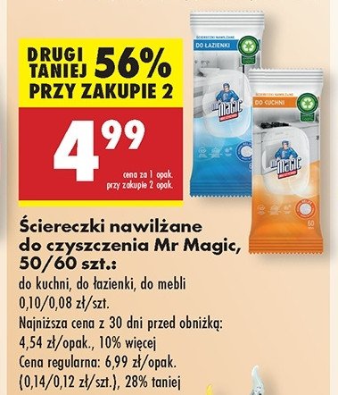 Chusteczki do czyszczenia kuchni scrub Mr magic promocja w Biedronka