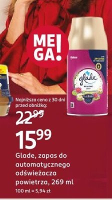 Glade, zapas do automatycznego odświeżacza powietrza, 269 ml promocja w Rossmann