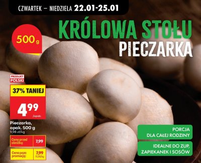 Pieczarka 500 g promocja w Biedronka