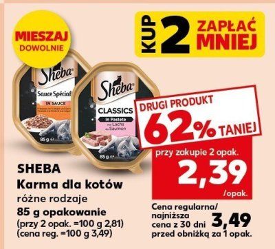 Karma dla kotów Sheba różne rodzaje 85 g opakowanie promocja w Kaufland