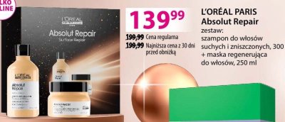 Szampon L'ORÉAL PARIS Absolut Repair promocja w Hebe