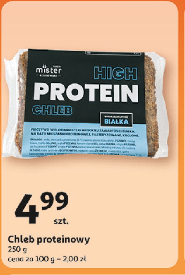 Chleb proteinowy Mister promocja w Auchan