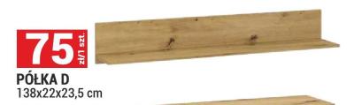 Półka D 138x22x23,5 cm promocja w Merkury Market