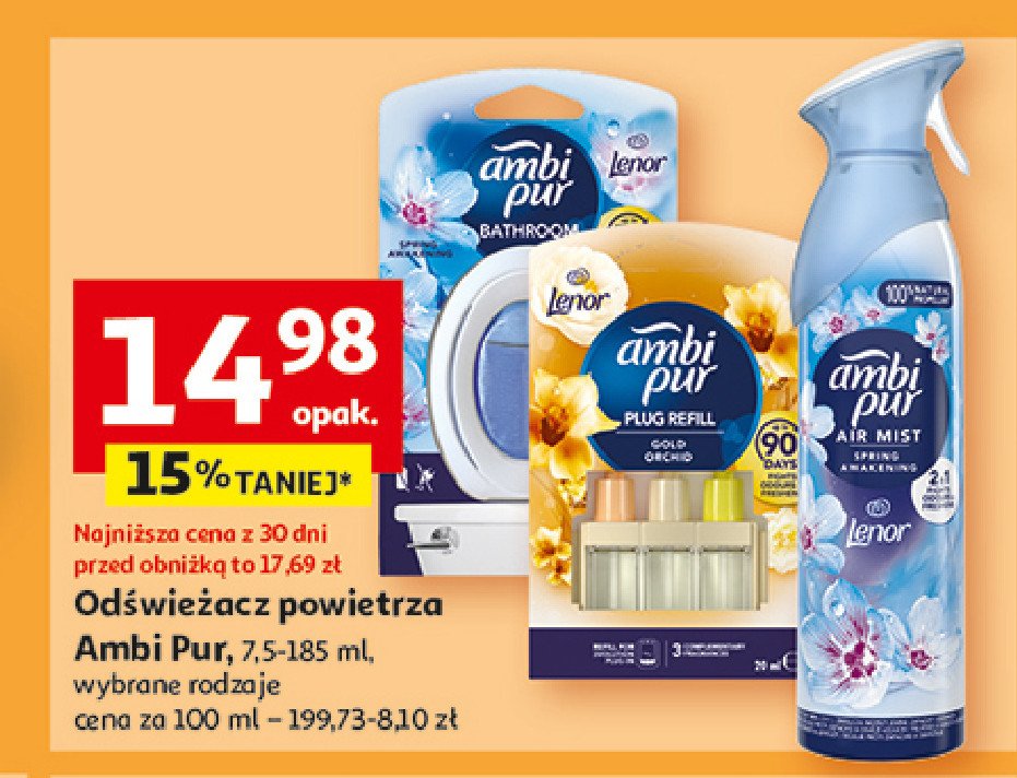 Wkłady zapachowe gold orchid (3 szt) Ambi pur 3volution promocja