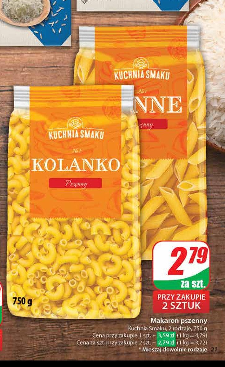 Makaron penne Kuchnia smaku promocja